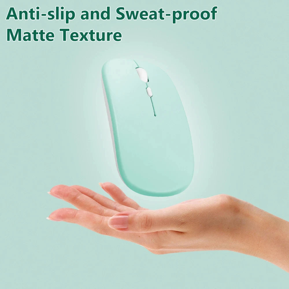 Rechargeable Bluetooth Mouse Wireless Dual Mode 5.2 Silent Computer Gaming Ergonomic Mouse 2.4 USB for PC Laptops