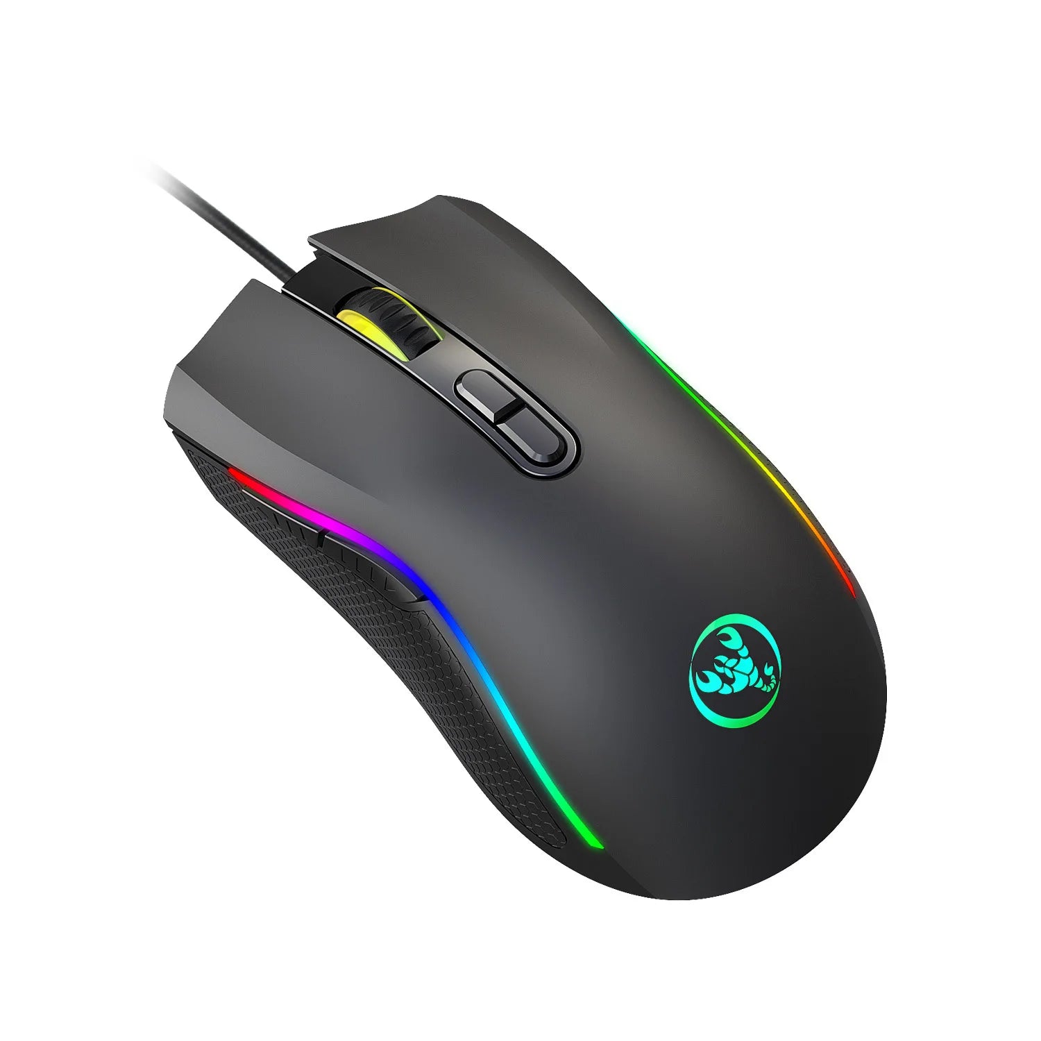 New Macro Programming RGB 7200DPI Luminous Game Mouse Electric Race Cable Mouse 6 Dpi File Adjustable Gaming Mouse