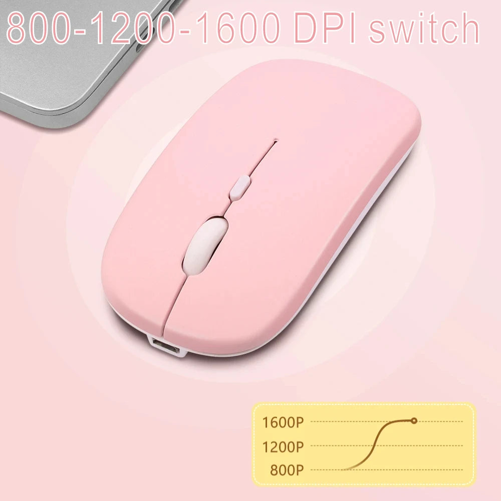 Rechargeable Bluetooth Mouse Wireless Dual Mode 5.2 Silent Computer Gaming Ergonomic Mouse 2.4 USB for PC Laptops