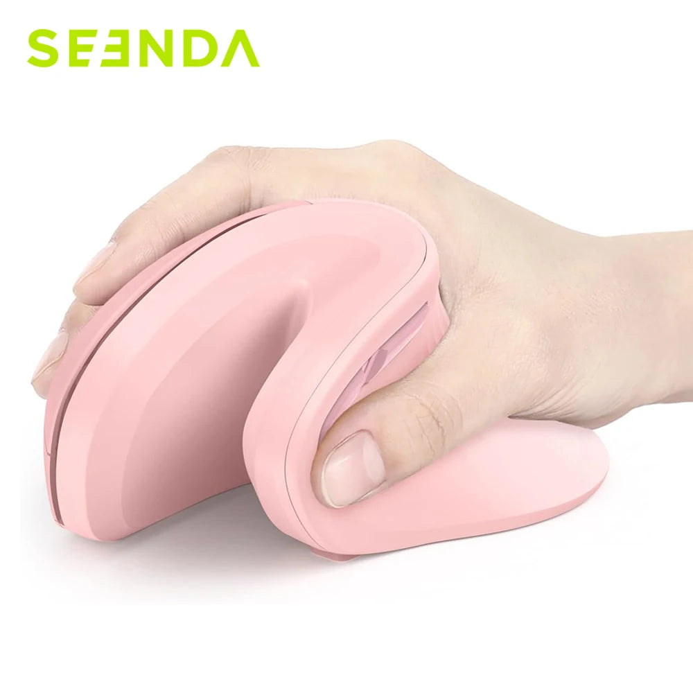 Bluetooth Wireless Mouse Dual Mode Vertical Ergonomic Mouse for PC Laptop Mac Windows Mouse Jiggler