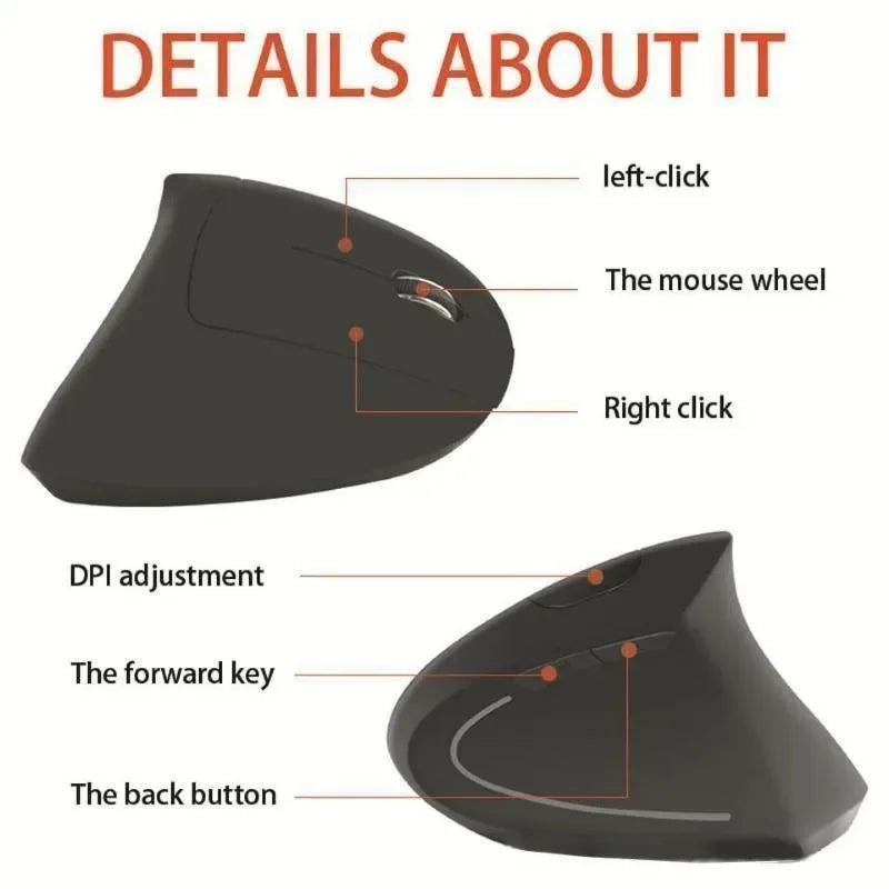Wireless Vertical Mouse Gaming Mouse Computer Mice Ergonomic