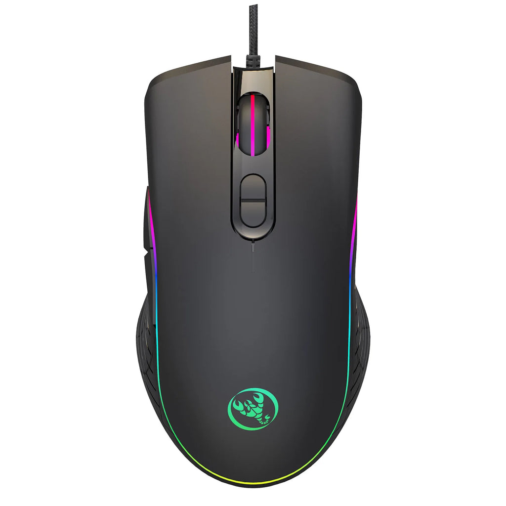 New Macro Programming RGB 7200DPI Luminous Game Mouse Electric Race Cable Mouse 6 Dpi File Adjustable Gaming Mouse