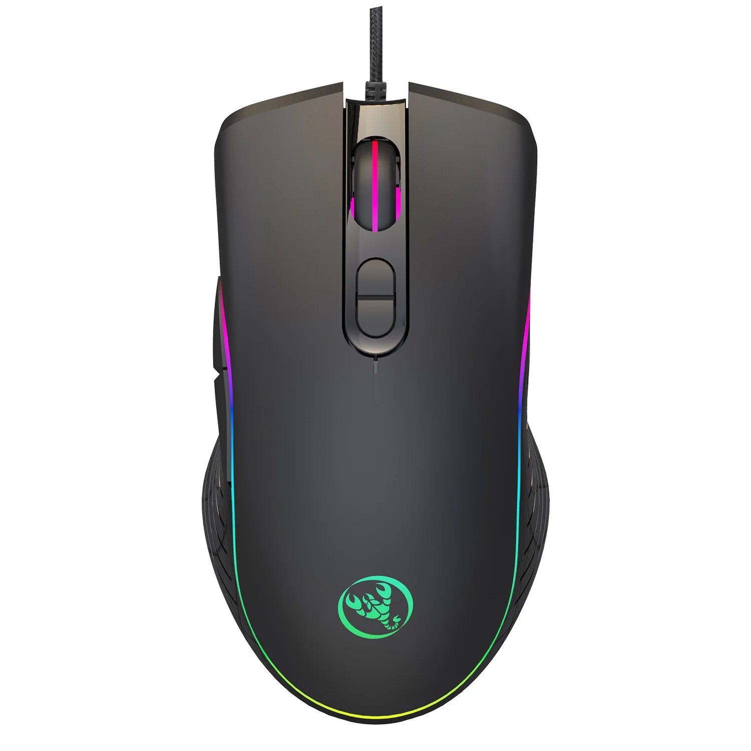 New Macro Programming RGB 7200DPI Luminous Game Mouse Electric Race Cable Mouse 6 Dpi File Adjustable Gaming Mouse
